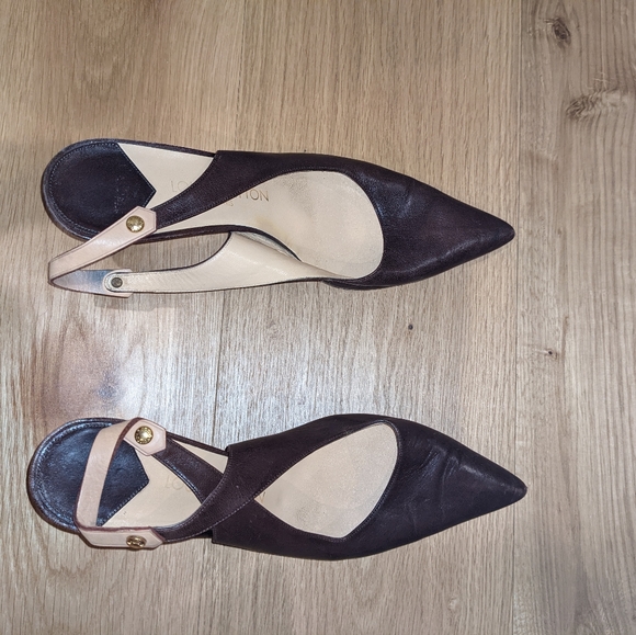 Louis Vuitton brown slingback - Picture 1 of 5
